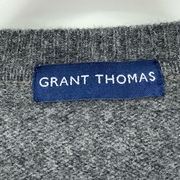 Grant Thomas 100% Pure Wool Grey Men’s Sweater L - Picture 8 of 9